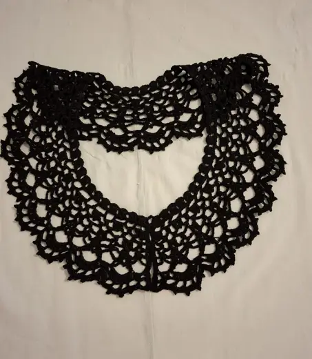 Black crochet collar
