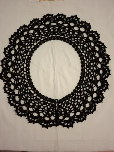 Black crochet collar